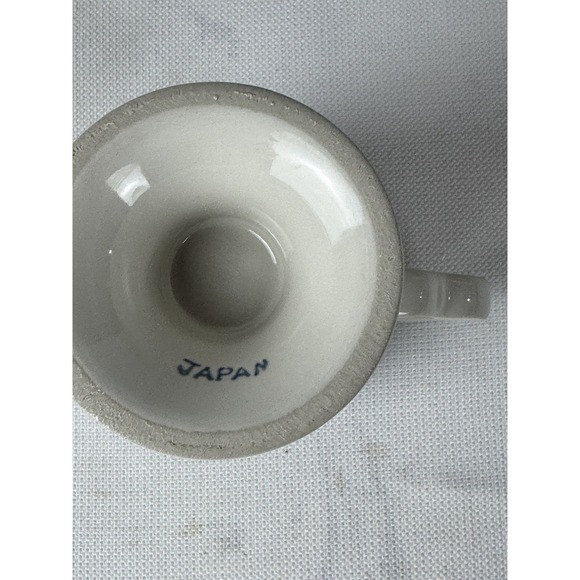 Vintage Japan Ceramic Stoneware Footed 5" Pedestal Coffee Hot Chocolate Mugs 2 P - Picture 15 of 15